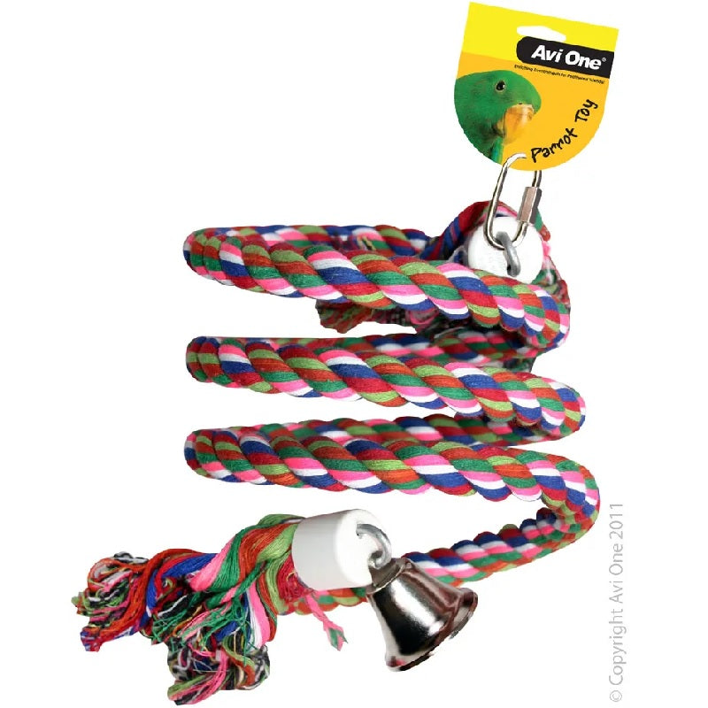 Avi One Rope Twister Bird Parrot Toys NZ Wilderness Woodend Quality Bird Supplies NZ Bird Seed Topflite Vetafarm