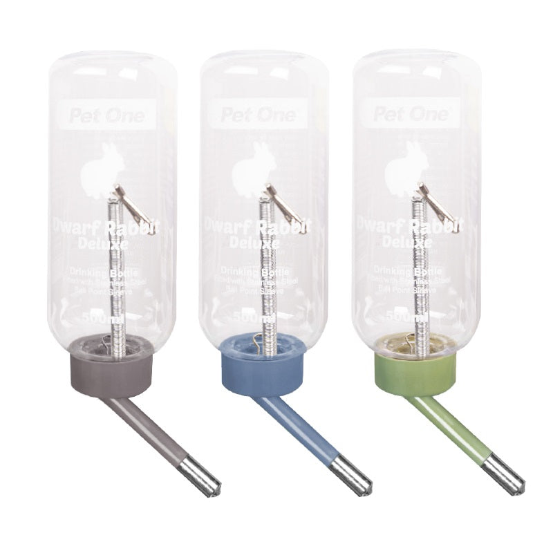 Pet One Deluxe Clear Drinking Bottle for Rabbits & Guinea Pigs