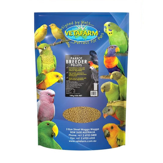 Vetafarm New Zealand Parrot Breeder Pellets 10kg Wilderness Woodend Bird Supplies Online NZ