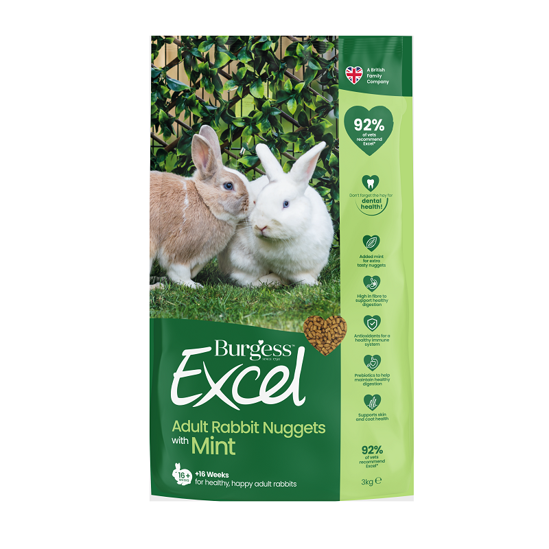 Burgess Rabbit Nuggets pellets with Mint 1.5kg Best rabbit food New Zealand Wilderness Woodend