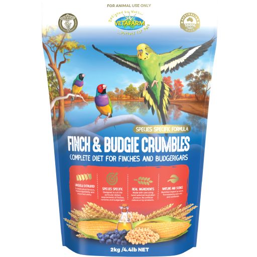 Vetafarm Finch and Budgie Crumbles 2kg