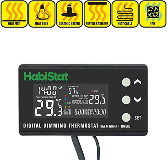 HabiStat Digital Dimming Thermostat, Day/Night, Timer