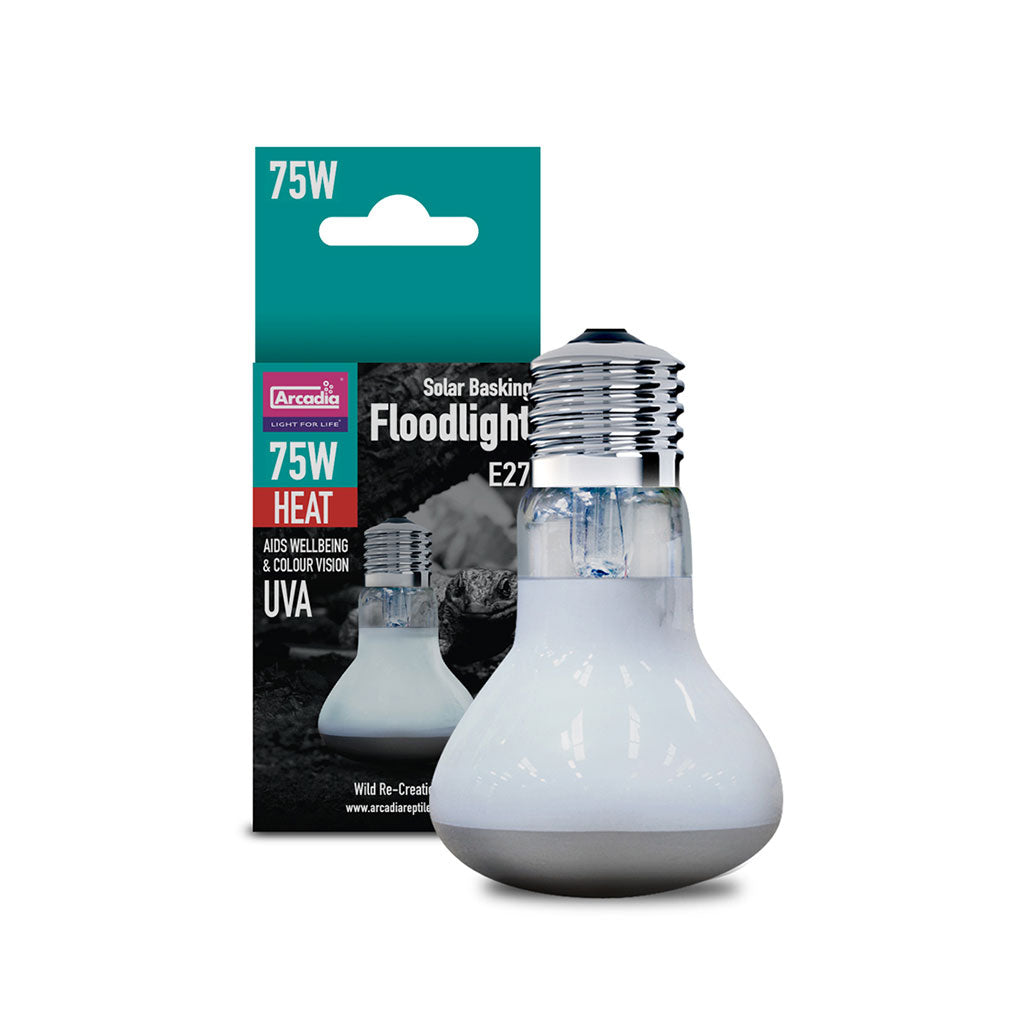 Arcadia Reptile Wilderness Woodend Solar Basking Flood Lamp 75w suitable for Bearded Dragons, Blue Tongue Skinks, Water Dragons, Leopard Geckos, Turtles. Reptile Supplies Online New Zealand