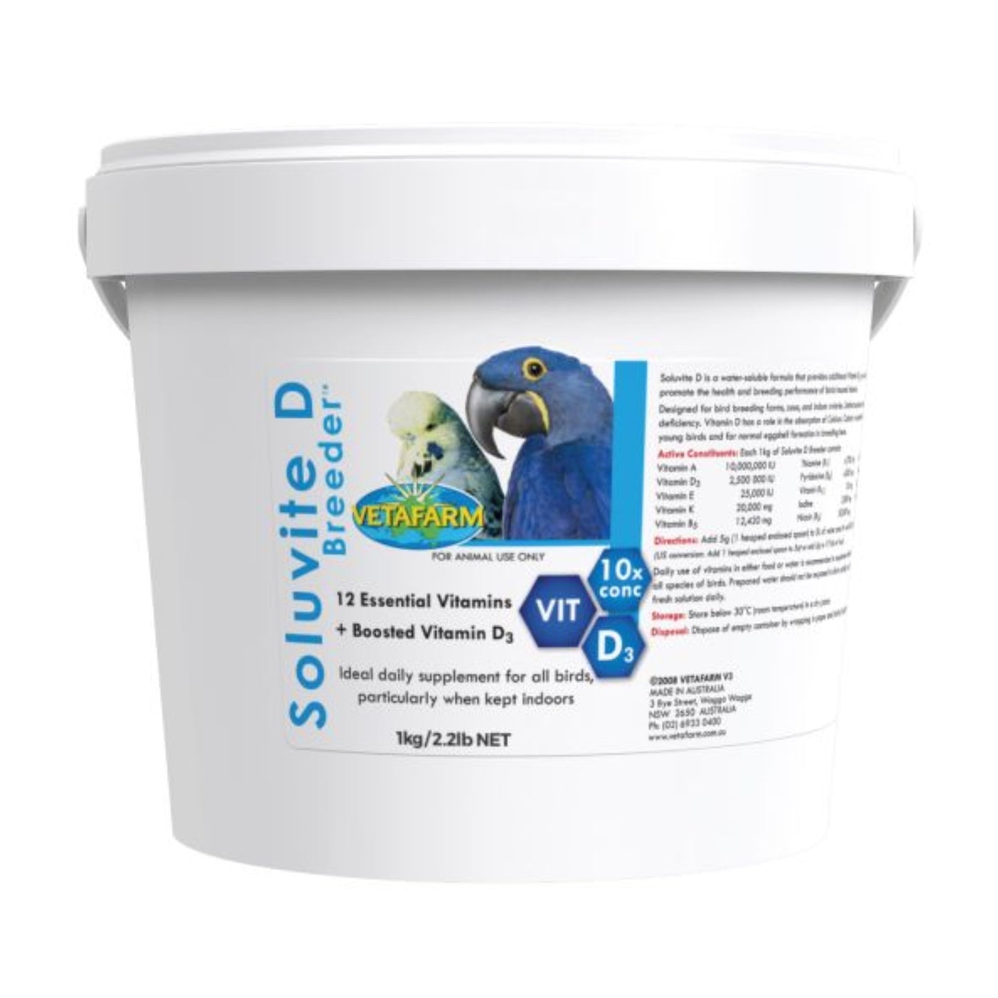 Vetafarm Soluvite D Breeder Concentrate 1kg