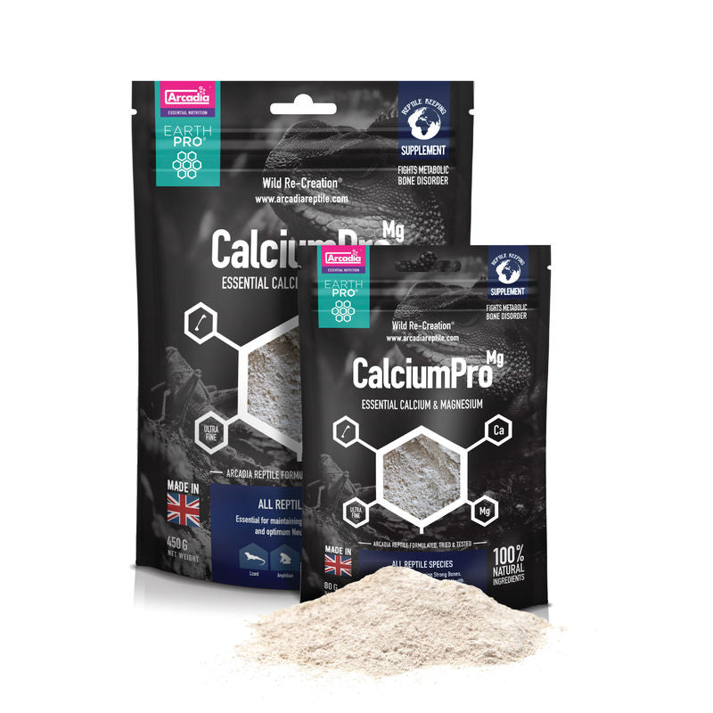 Arcadia EarthPro Reptile Calcium Supplement CalciumPro Mg for use with Bearded Dragons, Leopard Geckos, Blue Tongue Skinks, Water Dragons. Best reptile supplement New Zealand reptile supplies online Wilderness Woodend