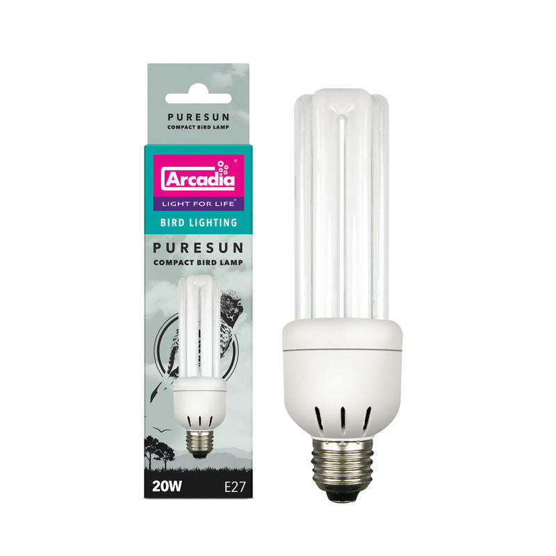Arcadia PureSun Bird UVB Compact Light for caged birds provides D3 Caged Bird Lights Wilderness Woodend