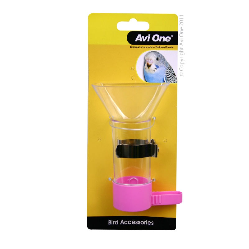 Avi One Funnel Feeder With Metal Holder 12cm NZ Bird Seed Feeder avi-one-funnel-feeder-with-metal-holder-12cm-nz-bird-seed-feeder
