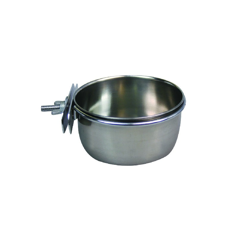 Avi One Stainless Coop Cup Feeder With Clamp Holder