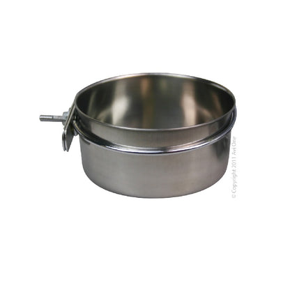 Avi One Stainless Coop Cup Feeder With Clamp Holder
