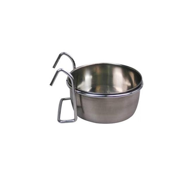 Avi One Stainless Coop Cup Feeder With Hook Holder