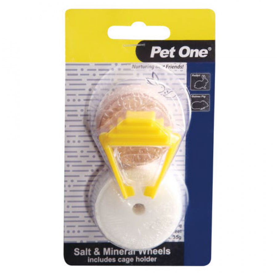 Pet One Salt Lick and Mineral Wheel with Clip