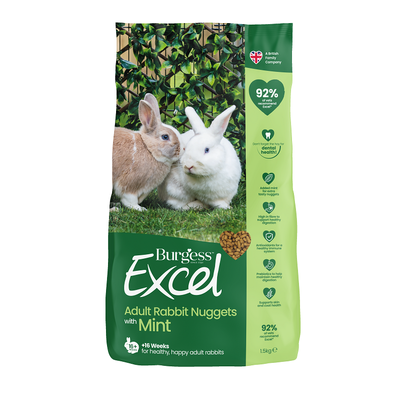 Burgess Rabbit Nuggets pellets with Mint 1.5kg Best rabbit food New Zealand Wilderness Woodend