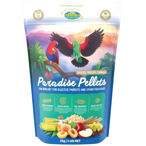 Vetafarm Paradise Pellets Food for Eclectus New Zealand Wilderness Woodend Online bird supplies